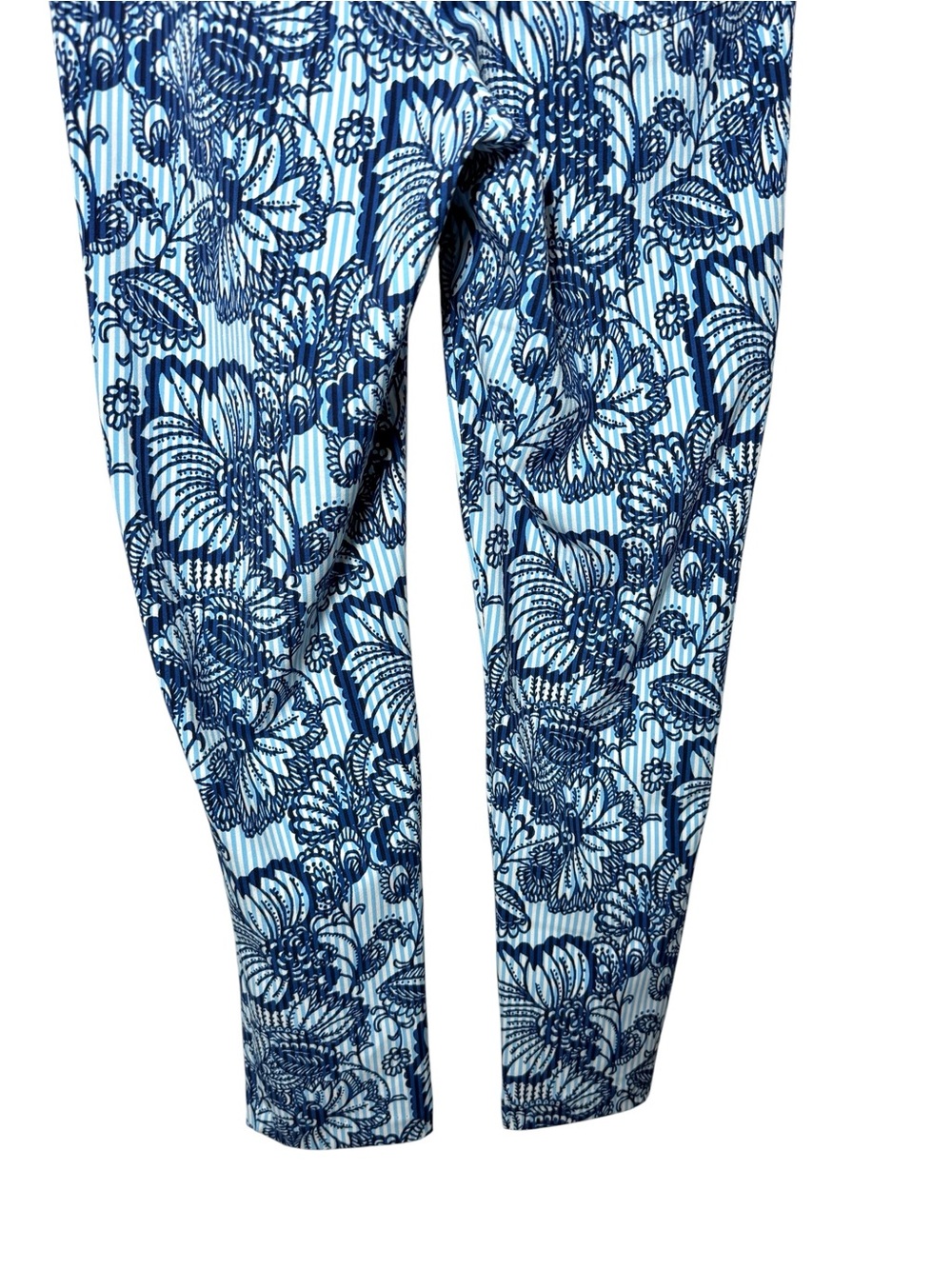 Lilly Pulitzer Luxletic Corso Pant Starlight Navy Proud as a Peacock Stripe Golf - Picture 8 of 10